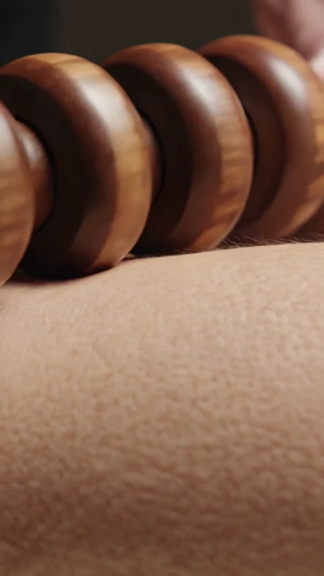 Madero-Massage mit Holzwerkzeugen, Ausschnitt aus dem Behandlungsfilm